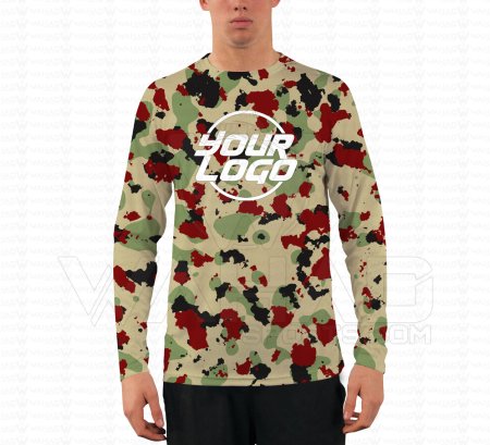 Custom Sublimation Men Performance Fishing Hunting Camouflage Shirts