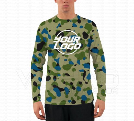 Custom Sublimation Men Performance Fishing Hunting Camouflage Shirts