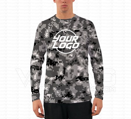 Digital Camo Custom Sublimation Men Performance Fishing Hunting Shirts
