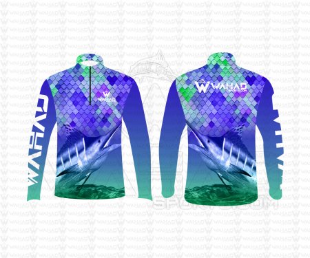Blue Marlin Custom Fishing Ban Collar Jerseys